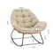Manhattan Comfort Benson 6-Piece Patio Rocking Chair Set with Ottomans and Tables in Cream 2-OD-CV024-CR - alternate 7